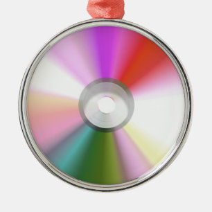 Färgrik CD prydnad Julgransprydnad Metall