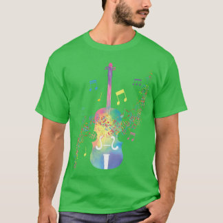 Färgrik cellospelare cellist musiker klassisk M T Shirt