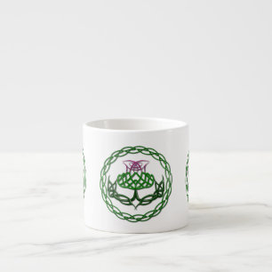 Färgrik Celtic fnurraThistle Espressomugg
