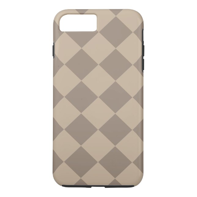 Färgrik checkers - dammig beige Case-Mate iPhone skal (Baksida)