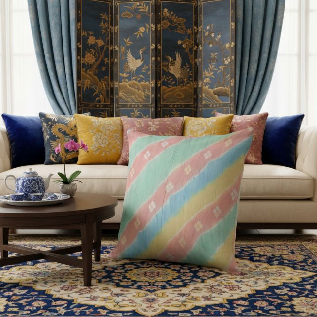 Färgrik chic stilfull elegant geometrisk kudde (Skapare uppladdad)