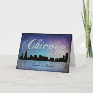 Färgrik Chicago Illinois horisont Kort