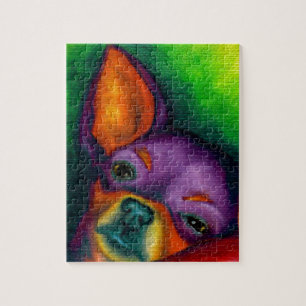 Färgrik Chihuahua Pussel