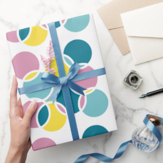 Färgrik cirkeldesign – Rolig geometrisk tryck Presentpapper