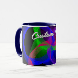 Färgrik Cirkulär Blandning Geometrisk Kaffe Mugg