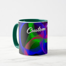 Färgrik Cirkulär Geometrisk Kaffe Mugg