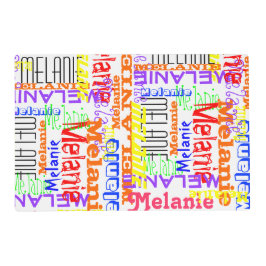 Färgrik Collage för personliganpassningsbarnamn