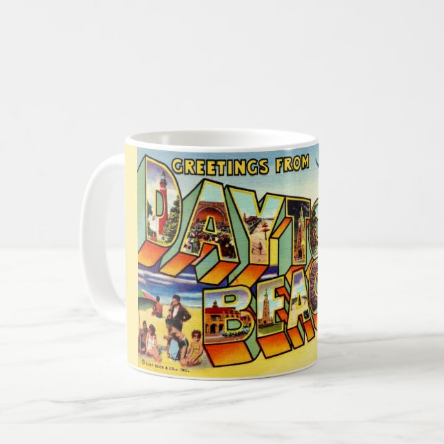 Färgrik Dagsville Strand Mugg (Framsida vänster)