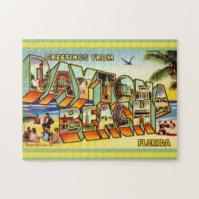Färgrik Daytona Beach 11x14 Pussel (Horisontell)