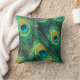 Färgrik dekorativ kudde för påfågelfjädermönster (Blanket)
