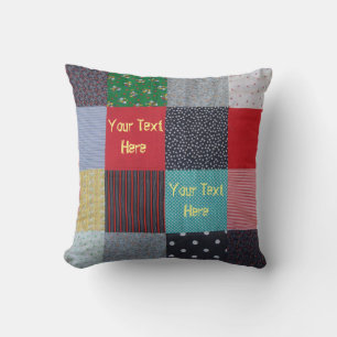 färgrik design för tyg för vintagestilpatchwork kudde