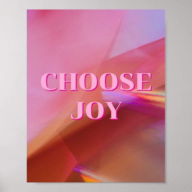 Färgrik design, välj glädjeaffisch  poster (Framsidan)