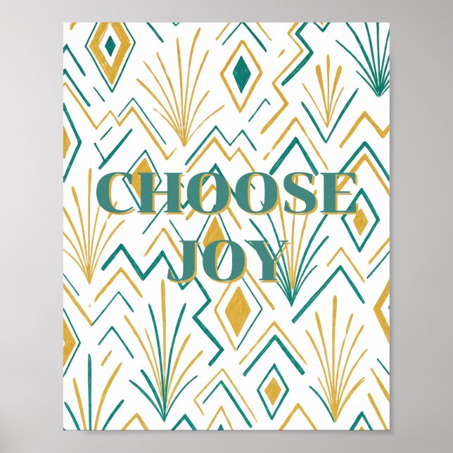Färgrik design, välj glädjeaffisch  poster (Framsidan)