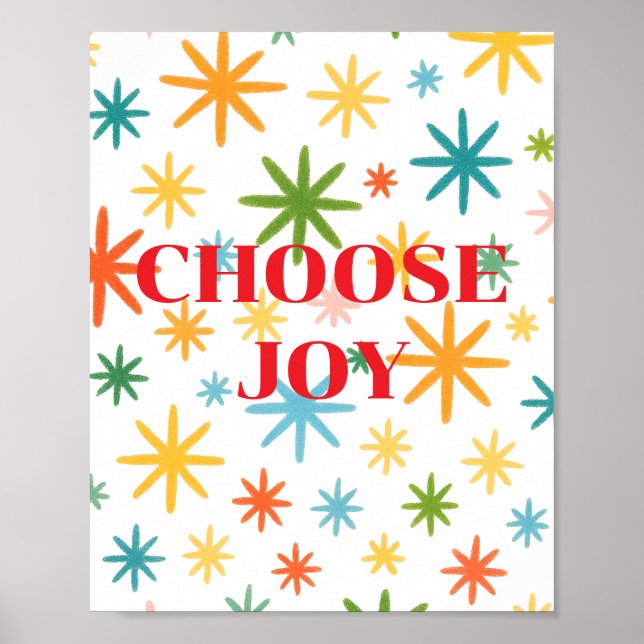 Färgrik design, välj glädjeaffisch  poster (Framsidan)