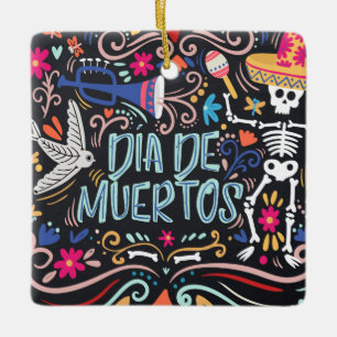 Färgrik Diameter de los Muertos   prydnad Julgransprydnad Keramik