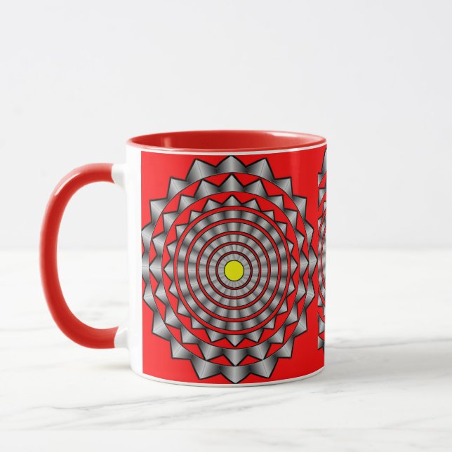 Färgrik Digital Design Kombimugg - Perfekt Storlek Mugg (Vänster)