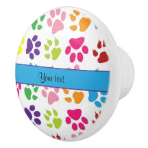 Färgrik djur tass avtryck