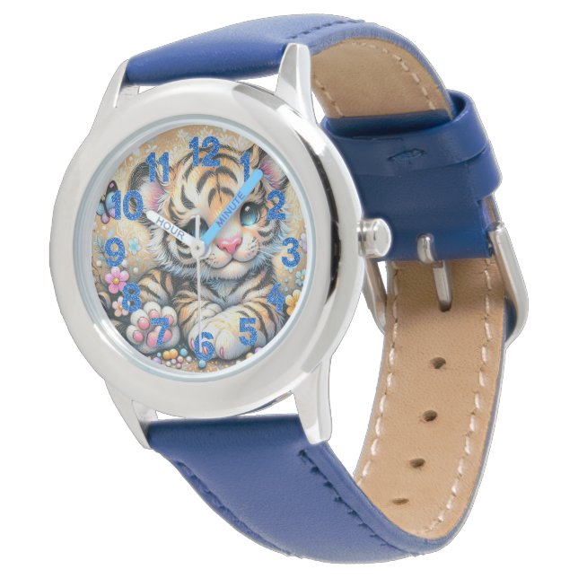 Färgrik Djurtematisk Barnklocka Armbandsur (Vinklad)