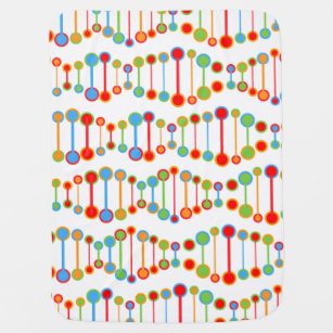 Färgrik DNA strukturerar mönster Bebisfilt