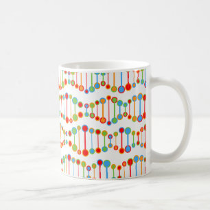 Färgrik DNA strukturerar mönster Kaffemugg