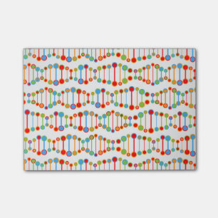 Färgrik DNA strukturerar mönster Post-it Block