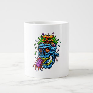 Färgrik Dödskalle Explosion Jumbo Mugg