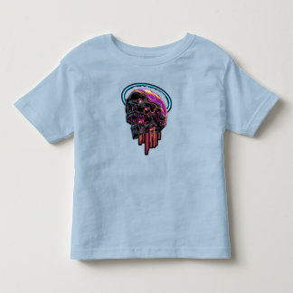 Färgrik Dödskalle Söt Baby Pojke Flicka Halloween  T Shirt