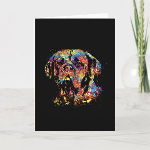 Färgrik Dogue de Bordeaux Helgkort