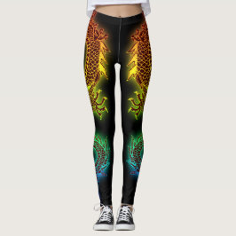 Färgrik drake leggings