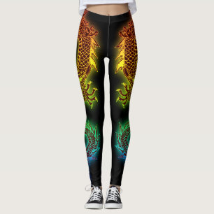 Färgrik drake leggings
