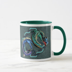 Färgrik drake mugg