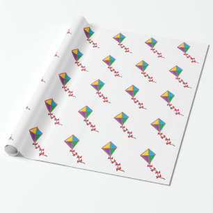 Färgrik drake presentpapper