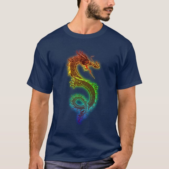 Färgrik drake t-shirt (Framsida)