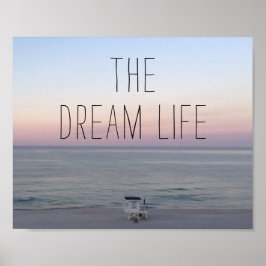 Färgrik Dröm om Strandliv Poster