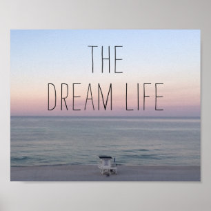 Färgrik Dröm om Strandliv Poster