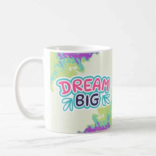 Färgrik Dröm Stor Motiverande   Kaffemugg (Vänster)