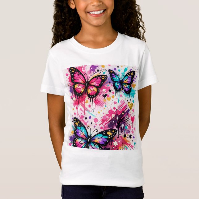 Färgrik drömdesign  t shirt (Framsida)