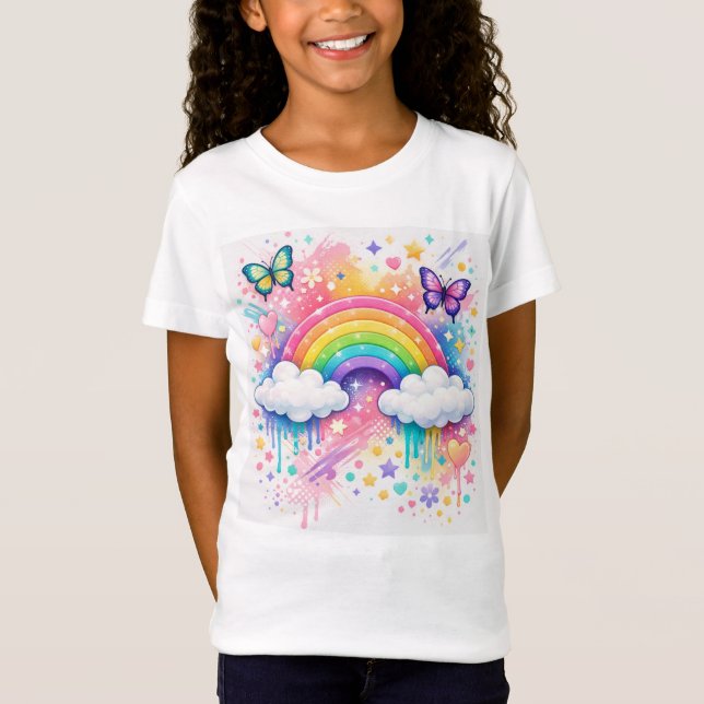 Färgrik drömdesign  t shirt (Framsida)