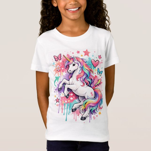Färgrik drömdesign  t shirt (Framsida)