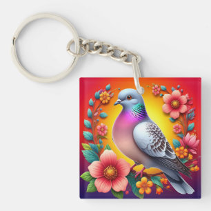 🕊️ Färgrik Duva Blommig Naturdesign