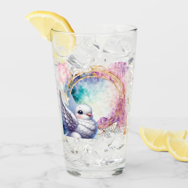 Färgrik duva glaskopp (Framsida Ice)