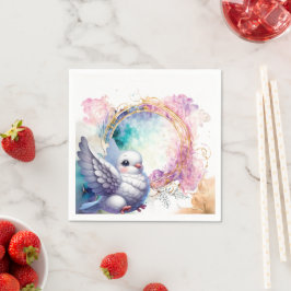 Färgrik duva pappersservett