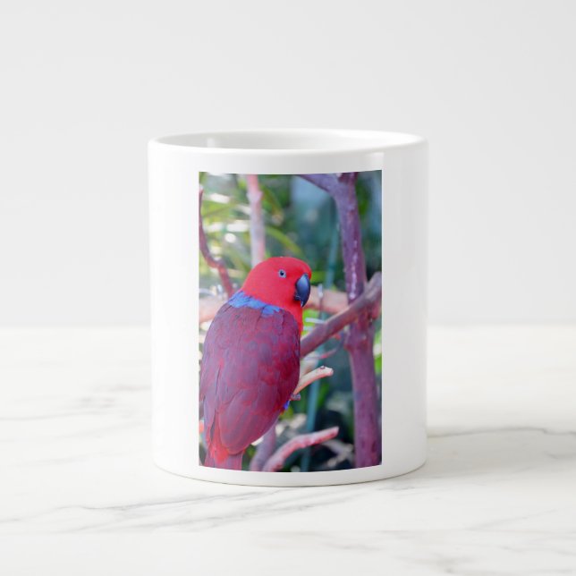 Färgrik eclectuspapegojamugg jumbo mugg (Framsidan)