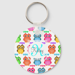 Färgrik egen Monogram Nyckelring