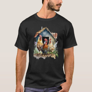Färgrik ekologisk gård Kycklinghus Nr 5 T Shirt