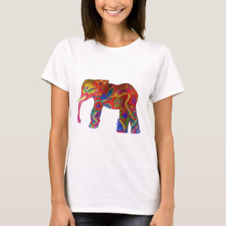 Färgrik elefantdräkt t shirt