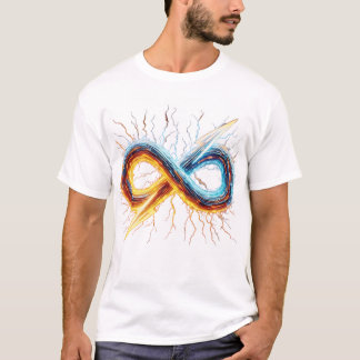 Färgrik Energiflöde Grafik Herr T-Shirt