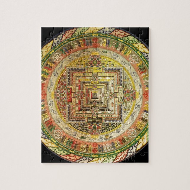 FÄRGRIK ESOTERISK TIBETAN MANDALA PUSSEL (Vertikal)