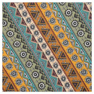 Färgrik etnisk aztec mönsterdesign tyg
