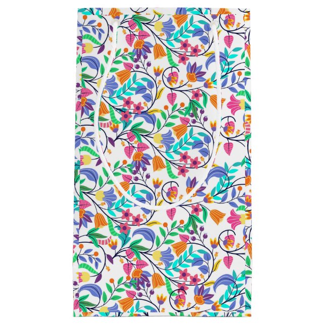 Färgrik Exotisk Blommig Mönster (Framsidan)